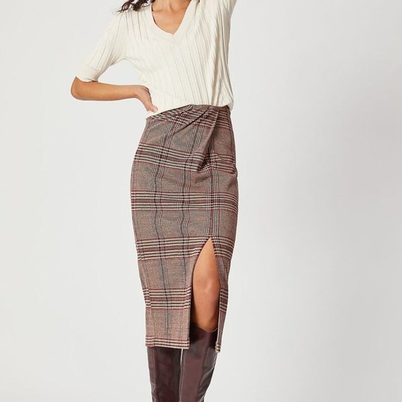 Anthropologie Dresses & Skirts - Maeve Brennan Plaid Midi Skirt